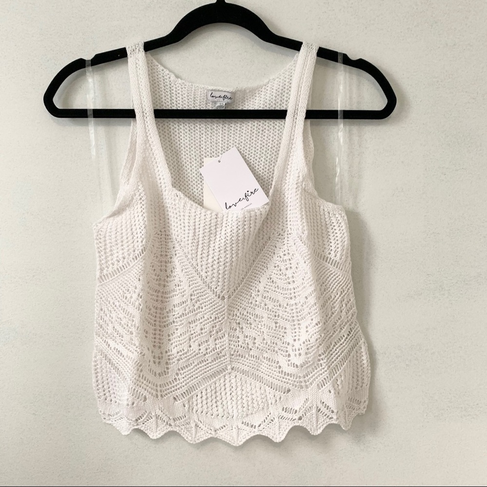 Love, Fire Open Stitch Tank